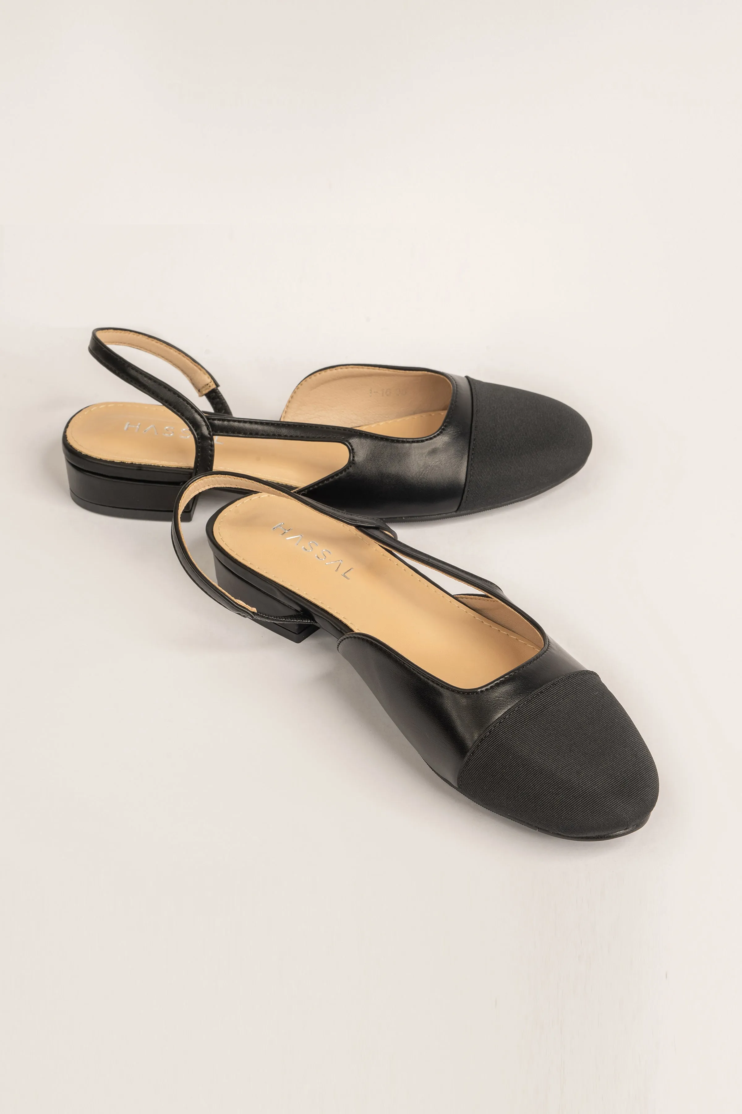 Black Sling Back Flats