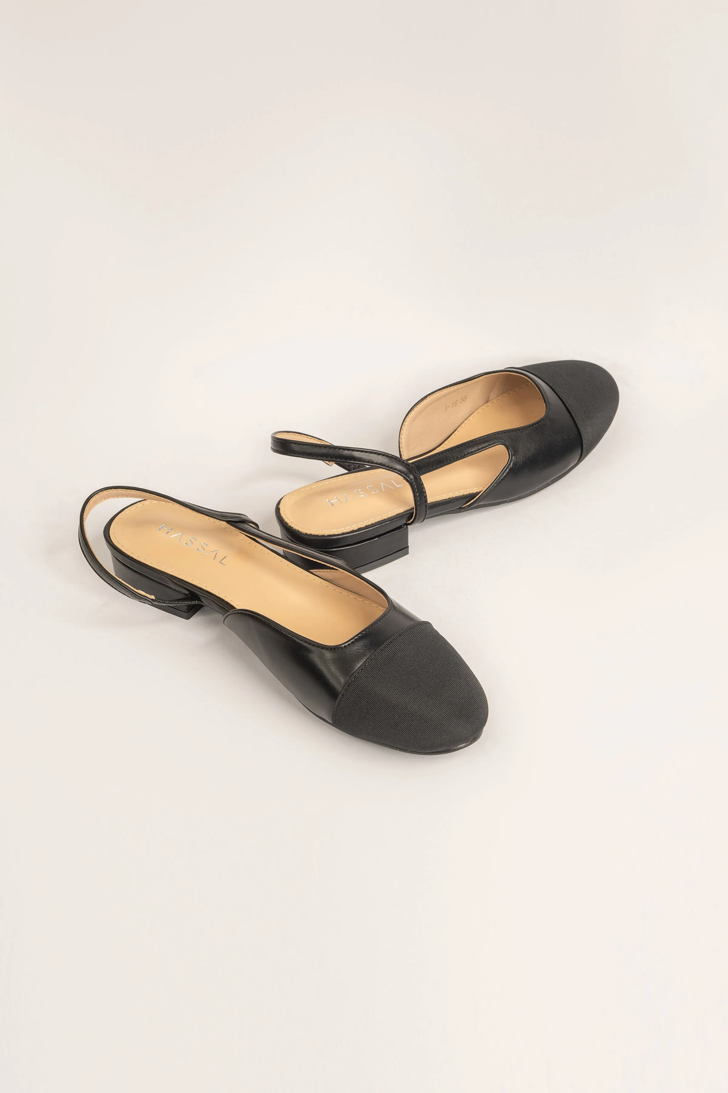 Black Sling Back Flats