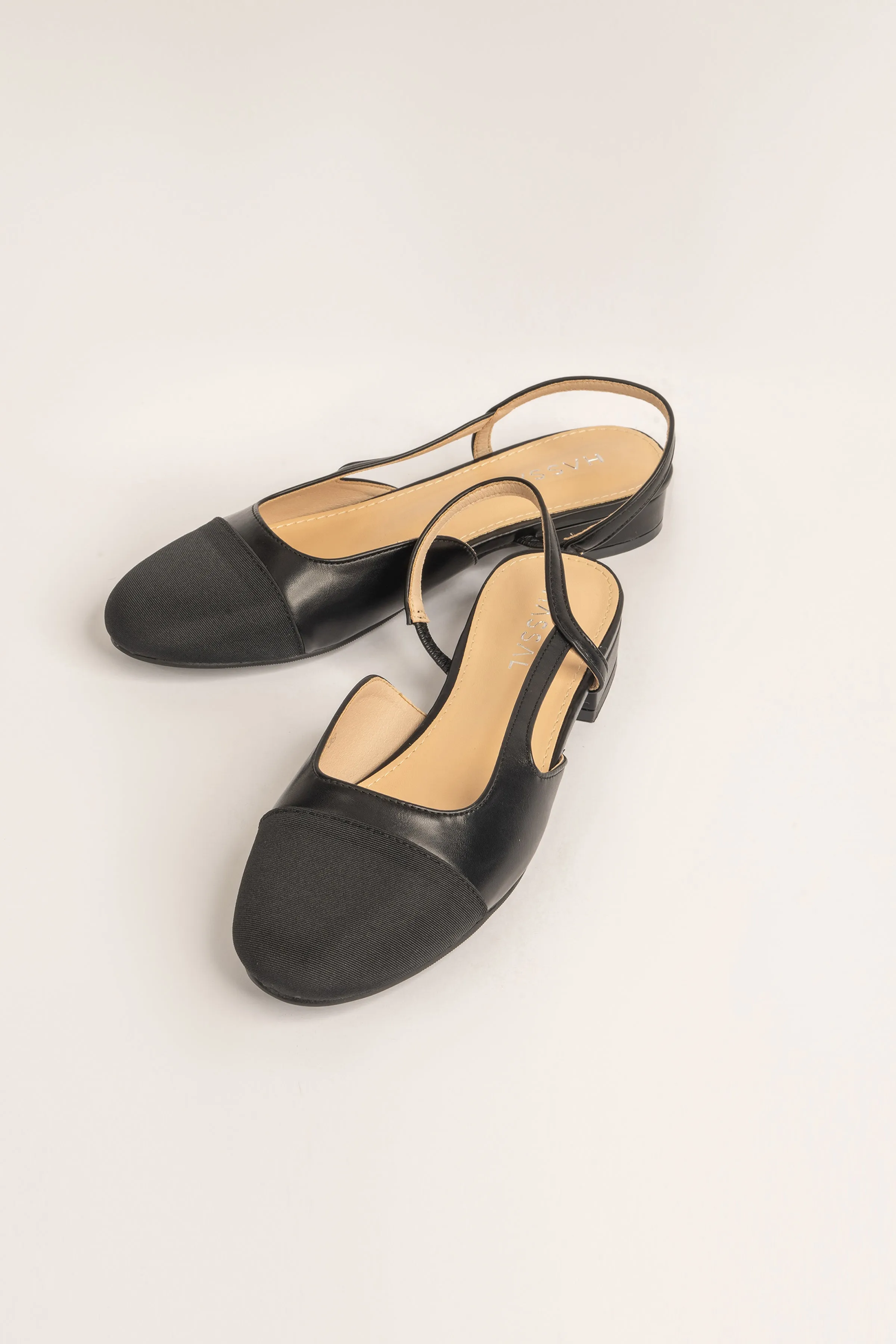 Black Sling Back Flats