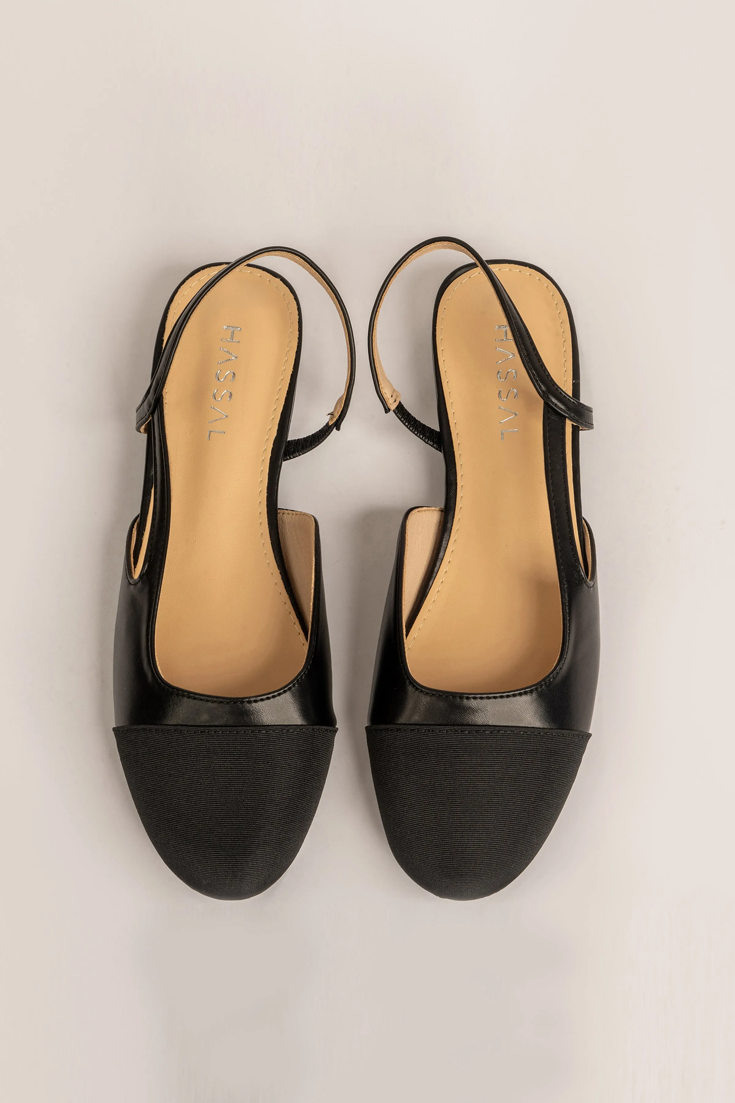 Black Sling Back Flats