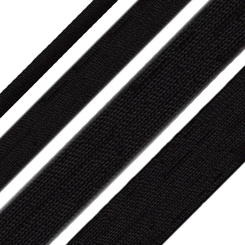 Black Viscose Flat Braid