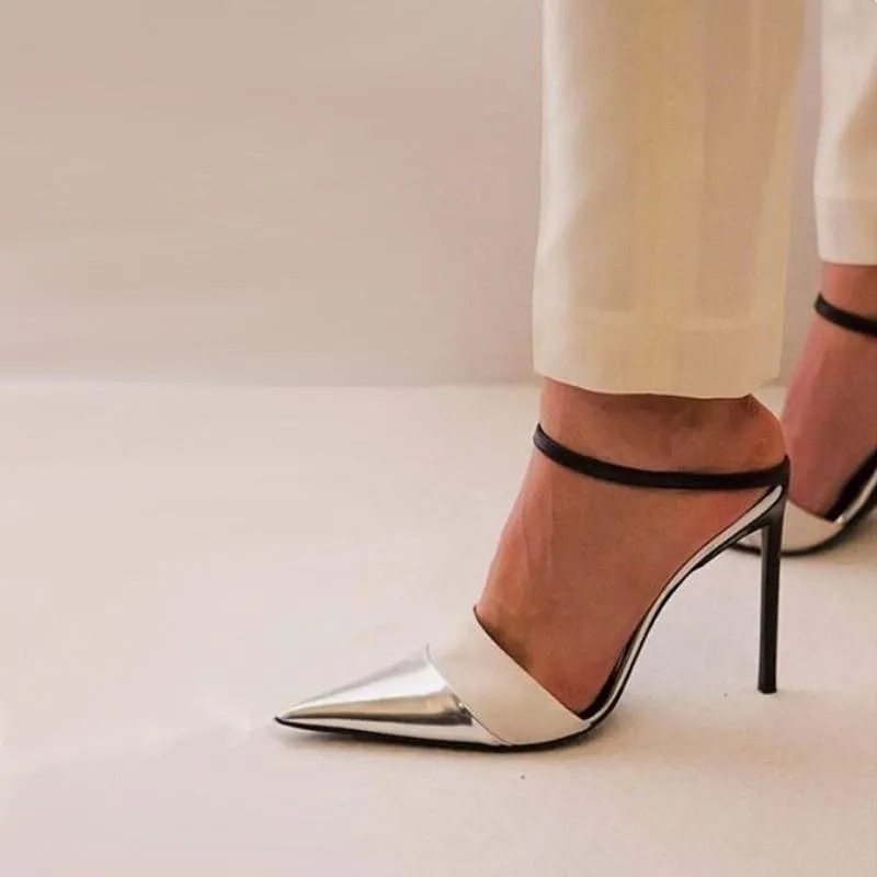 Bling Bling PU Buckle Strap High Heel Cut out Pumps