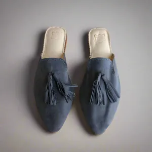 Blue-Gray Tassel Mule