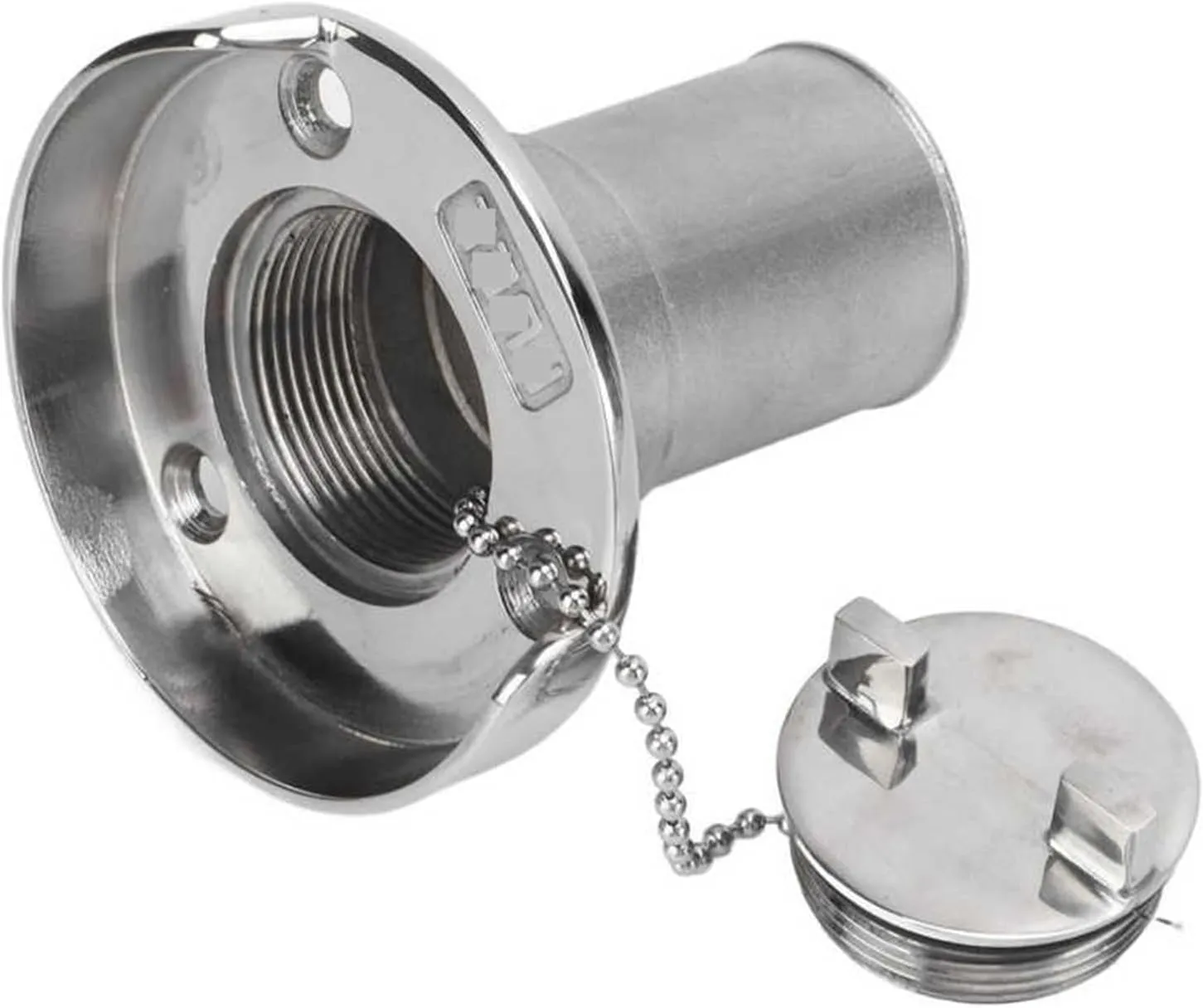 Boat Cabin Vents 1.5in 38mm Boat Deck Gas Fuel Filler with Cap Fill 316 Stainless Steel for Marine Yachts Caravans RVs Trucks Trailers Deck Plates