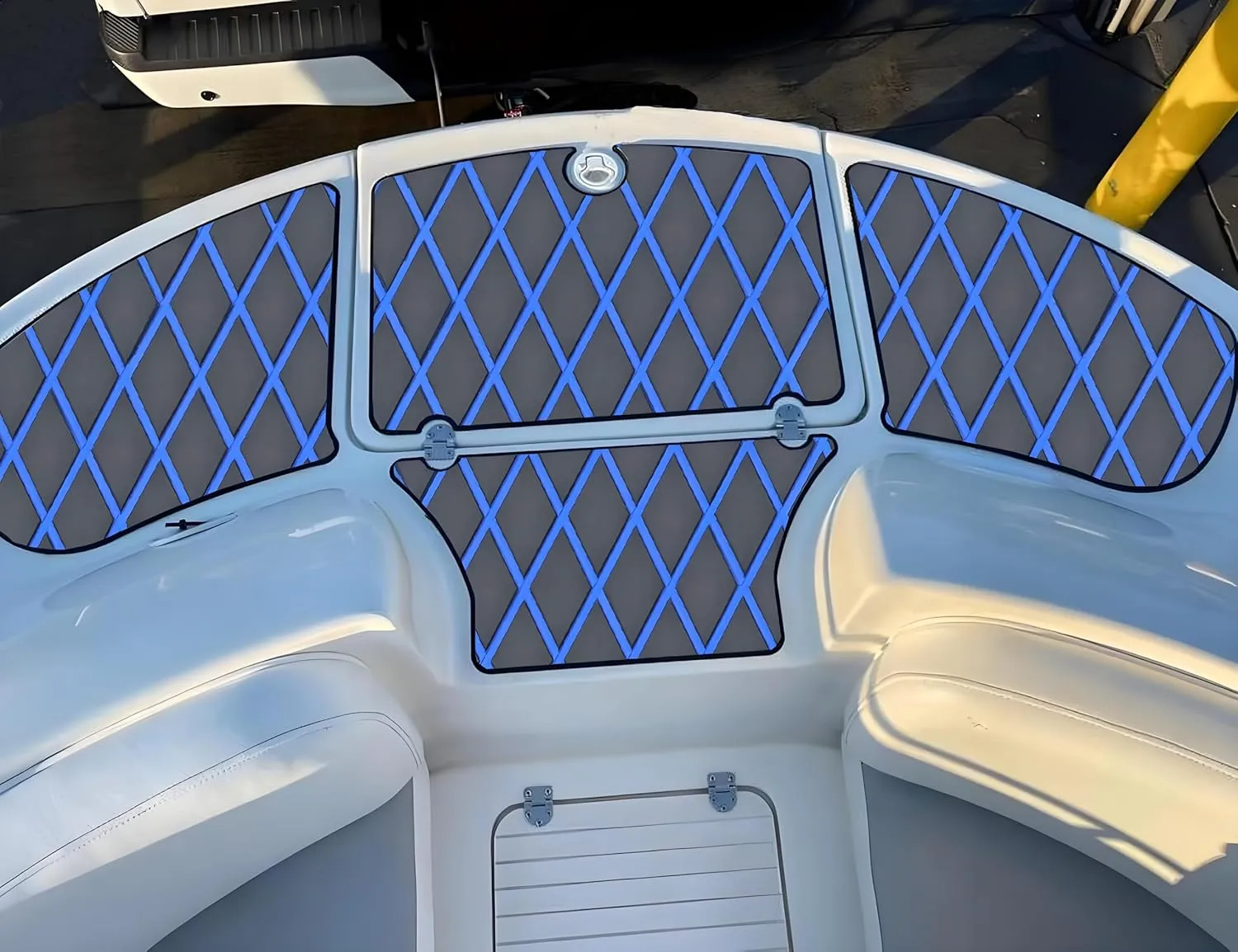 Boat Flooring EVA Foam Boat Decking Faux Teak Marine Sea Deck Non-Slip Mat for Decking Yacht Motorboat Fishing Boat Surfboard,102.4"/94.5"/86.6"/x 37.4"
