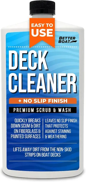 Boat Non-Skid Deck Cleaner, Marine-Grade, for Fiberglass, Aluminum, Plastic, Vinyl, Composite Floors & Hulls, Wash Soap & Sealant Cleaning Supplies