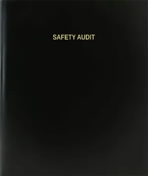 BookFactory Safety Audit Log Book/Journal/Logbook - 120 Page, 8.5''x11'', Black Hardbound (XLog-120-7CS-A-L-Black(Safety Audit Log Book))