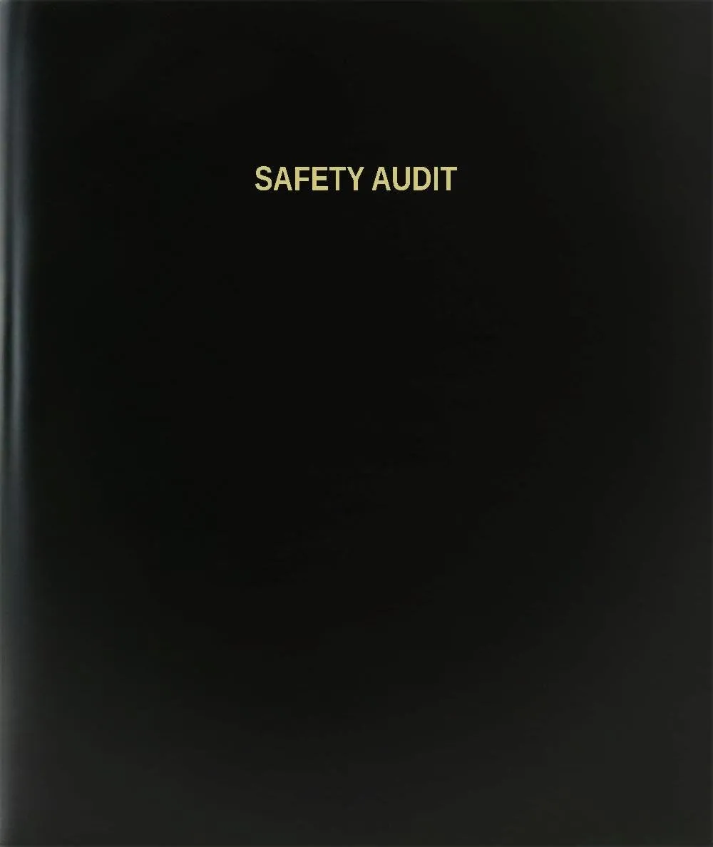 BookFactory Safety Audit Log Book/Journal/Logbook - 120 Page, 8.5''x11'', Black Hardbound (XLog-120-7CS-A-L-Black(Safety Audit Log Book))