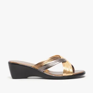 Boulevard KALEIGH Womens Heeled Slip On Mule Sandals Bronze