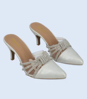 BW10195-SILVER-Women Mule