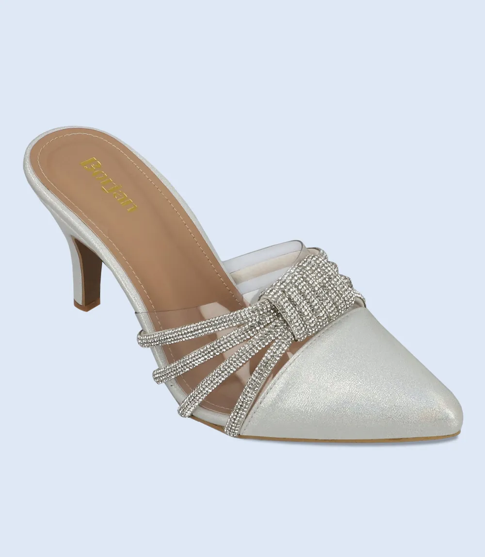BW10195-SILVER-Women Mule