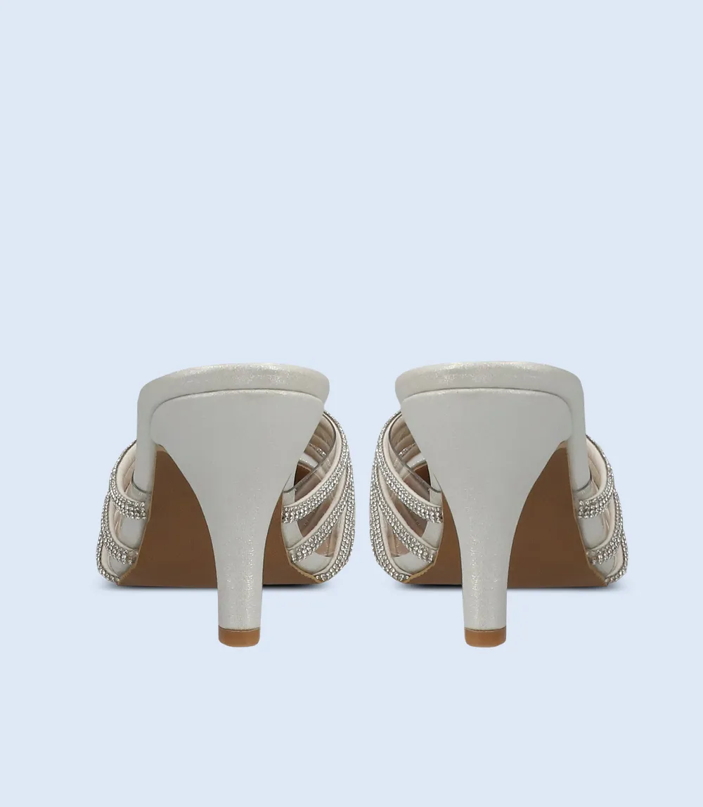 BW10195-SILVER-Women Mule