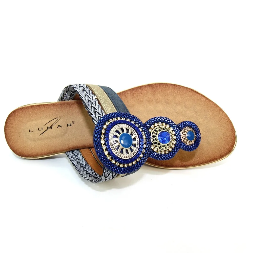 CHARLOTTA-FLAT TP MULE - BLUE