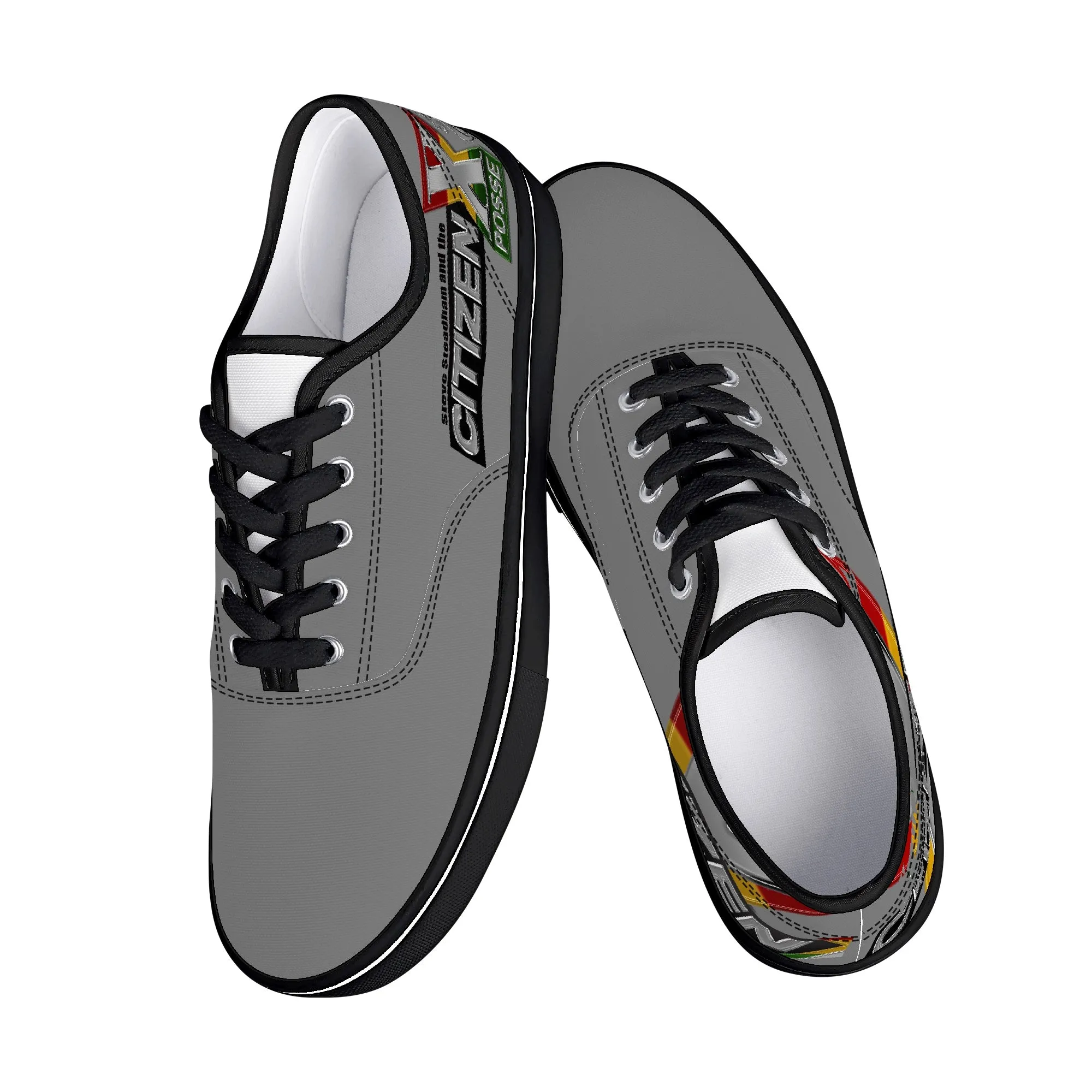 Citizen X Posse Grey - Black Canvas Low Top