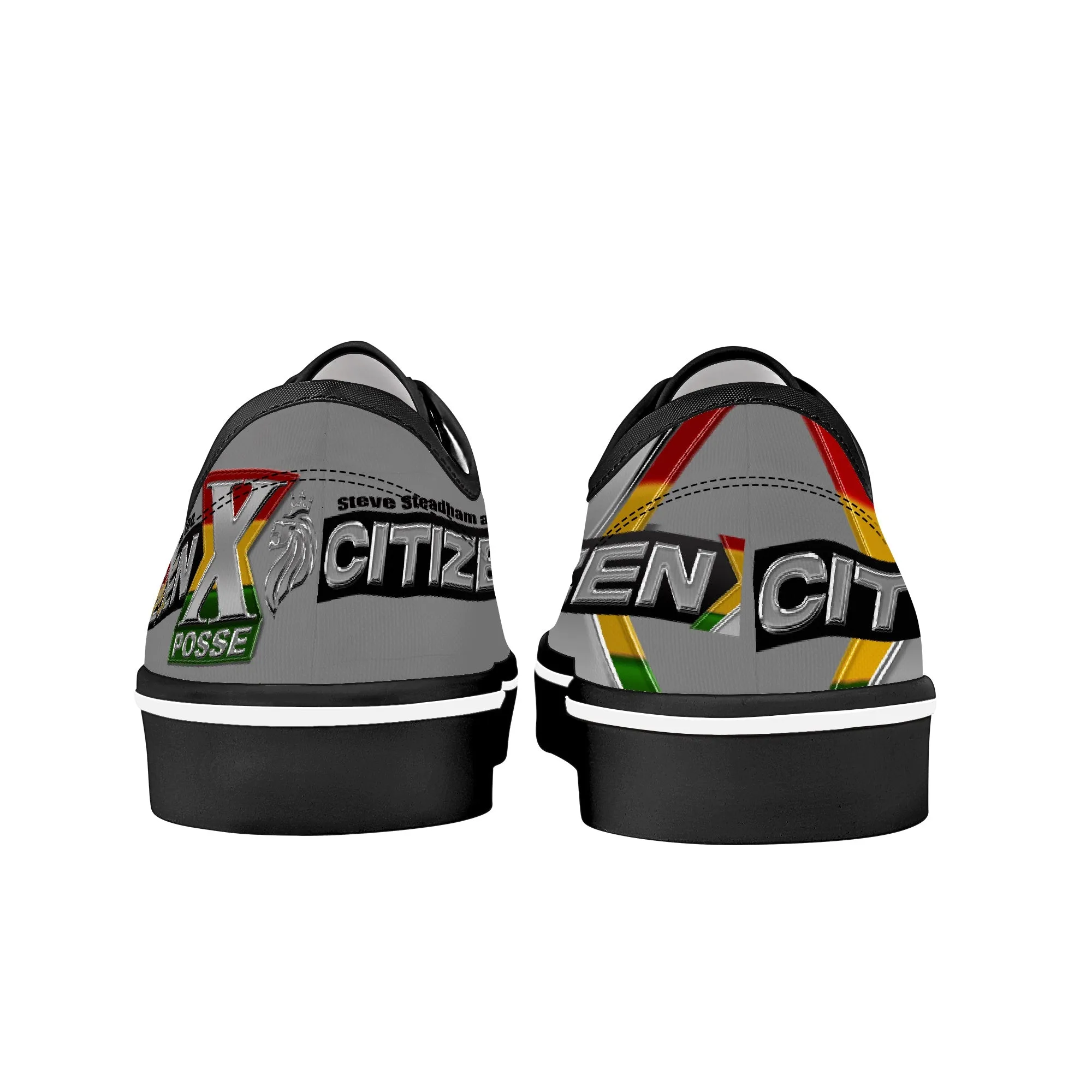 Citizen X Posse Grey - Black Canvas Low Top