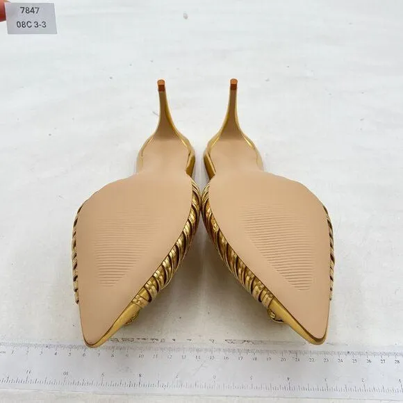 Closed Pointed Toe Mule for Women Knotted Detail Slip On Backless Mid Heel