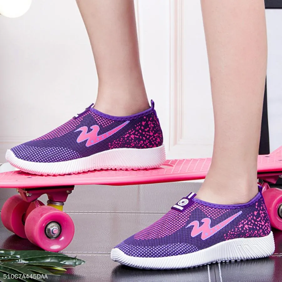 Color Block  Flat  Cotton  Round Toe  Casual Sport Sneakers