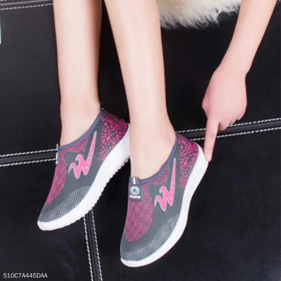 Color Block  Flat  Cotton  Round Toe  Casual Sport Sneakers