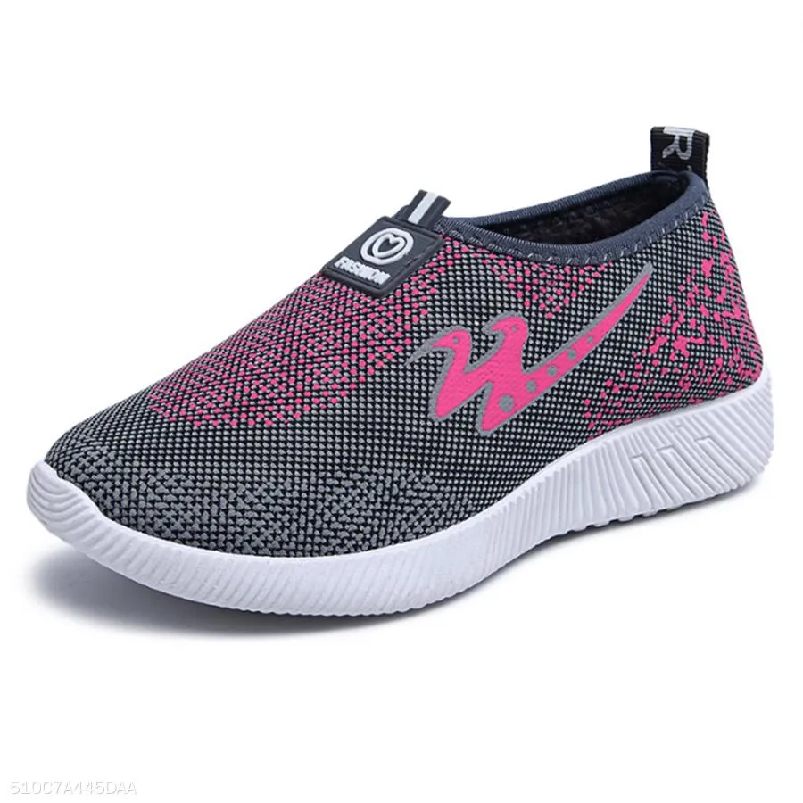 Color Block  Flat  Cotton  Round Toe  Casual Sport Sneakers