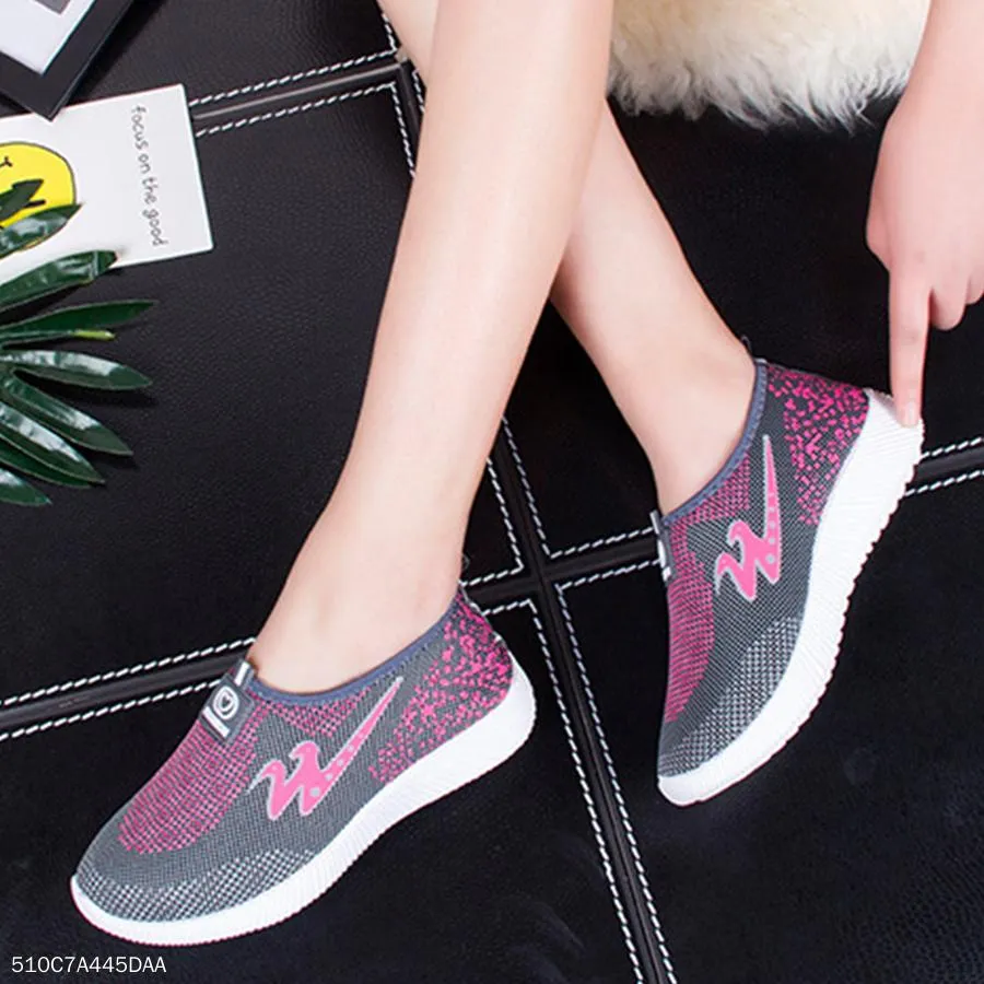 Color Block  Flat  Cotton  Round Toe  Casual Sport Sneakers