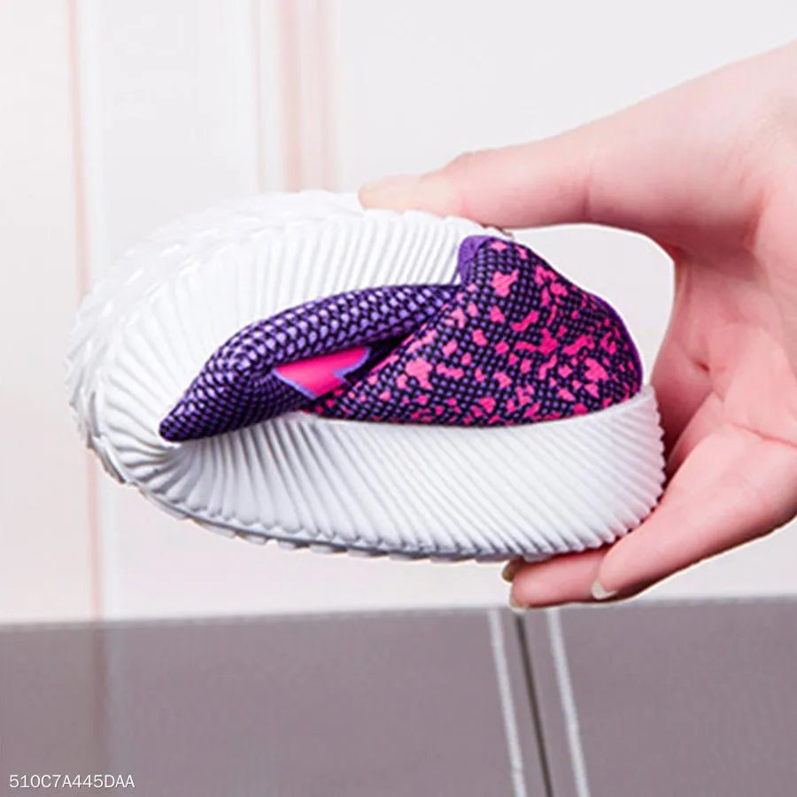 Color Block  Flat  Cotton  Round Toe  Casual Sport Sneakers
