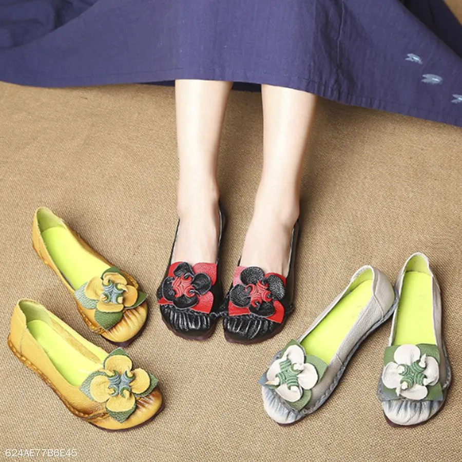 Color Block  Flat  Round Toe  Casual Date Comfort Flats