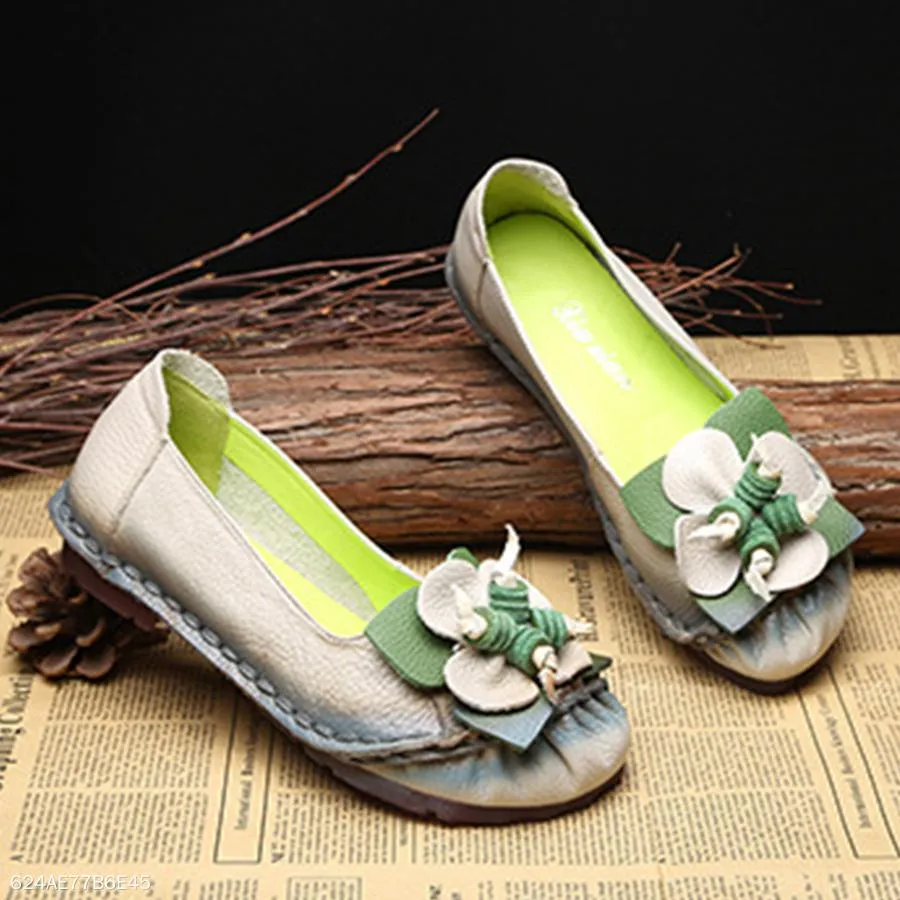 Color Block  Flat  Round Toe  Casual Date Comfort Flats