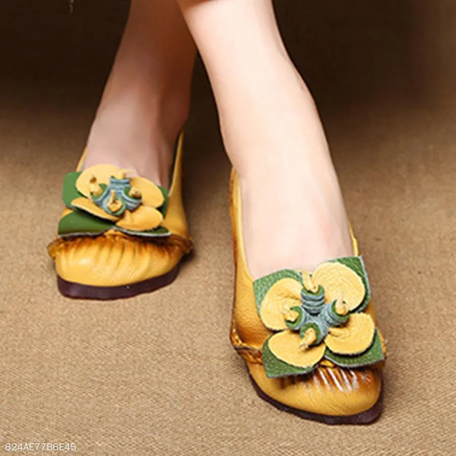 Color Block  Flat  Round Toe  Casual Date Comfort Flats