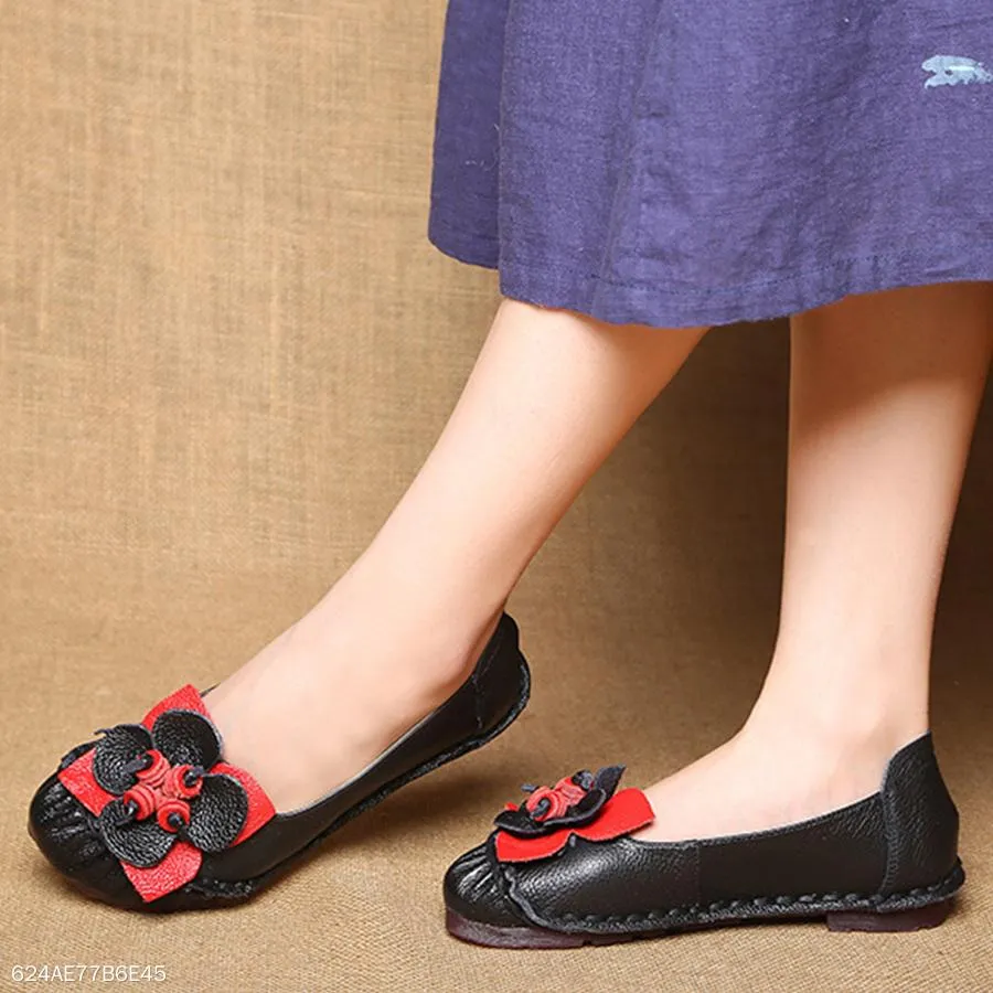 Color Block  Flat  Round Toe  Casual Date Comfort Flats