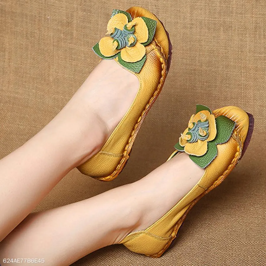 Color Block  Flat  Round Toe  Casual Date Comfort Flats