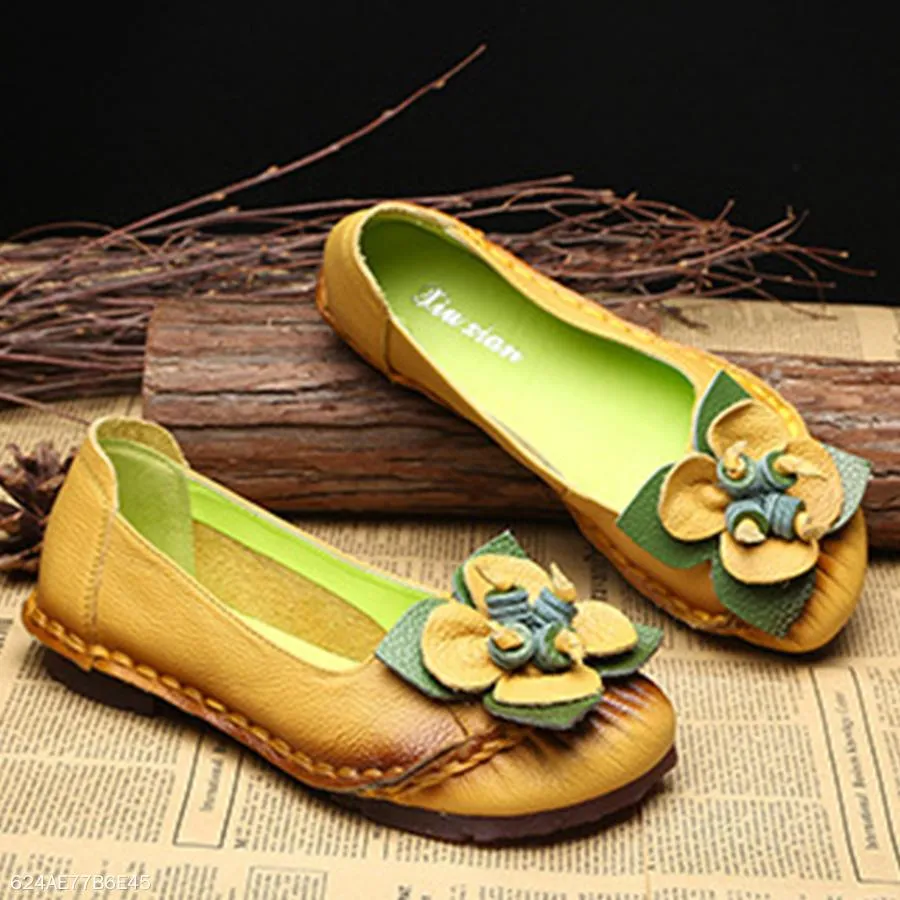 Color Block  Flat  Round Toe  Casual Date Comfort Flats