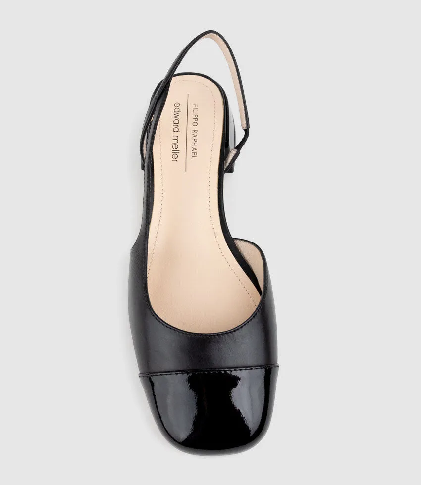 DALLIS30 Cap Toe Slingback in Black