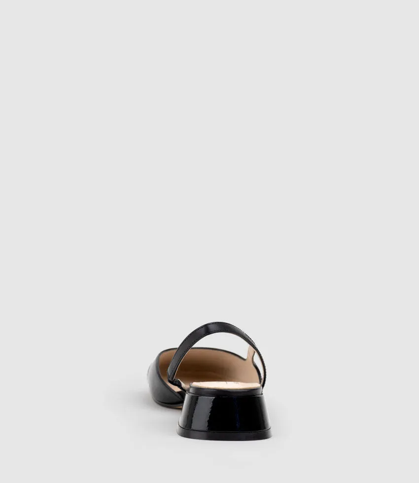 DALLIS30 Cap Toe Slingback in Black