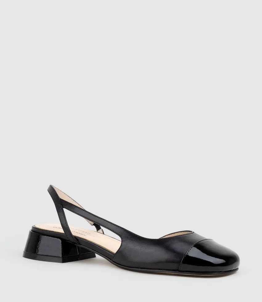 DALLIS30 Cap Toe Slingback in Black