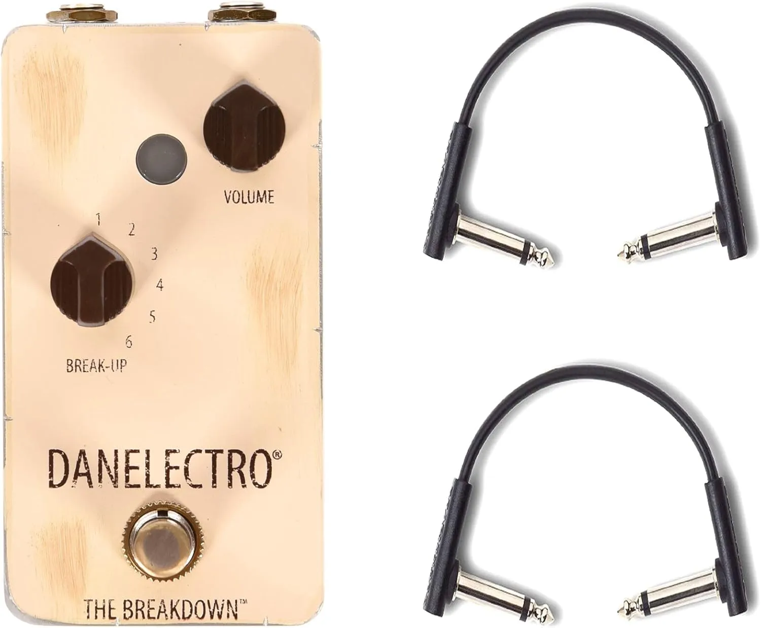 Danelectro Breakdown Overdrive w/RockBoard Flat Patch Cables Bundle