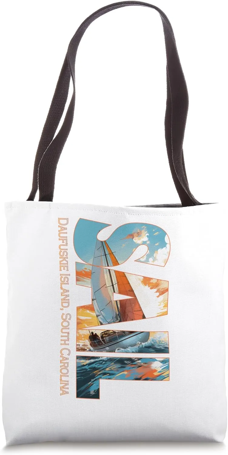 Daufuskie Island South Carolina Sailing Nautical Sailor Tote Bag