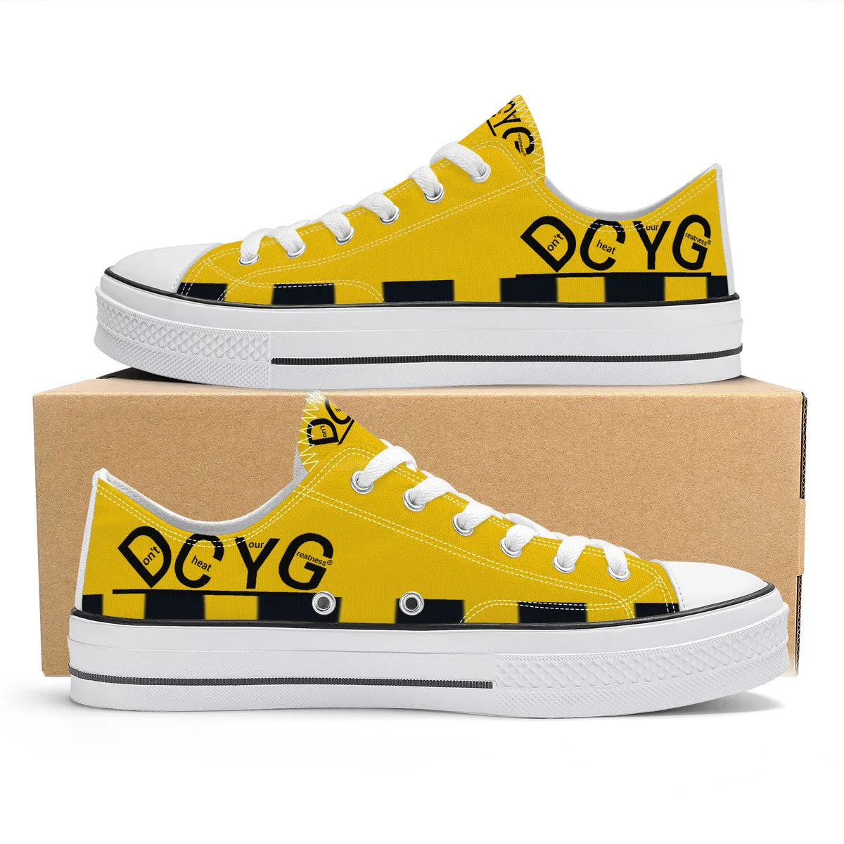 DCYG Xclusive Unisex Classic Low Top Canvas Shoes - White