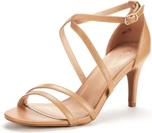DREAM PAIRS Women's GIGI Fashion Stilettos Open Toe Pump Heel Sandals