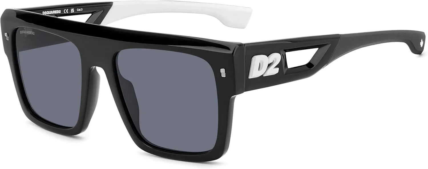 DSQUARED2 Modern Standard Sunglasses, Black, White, 56