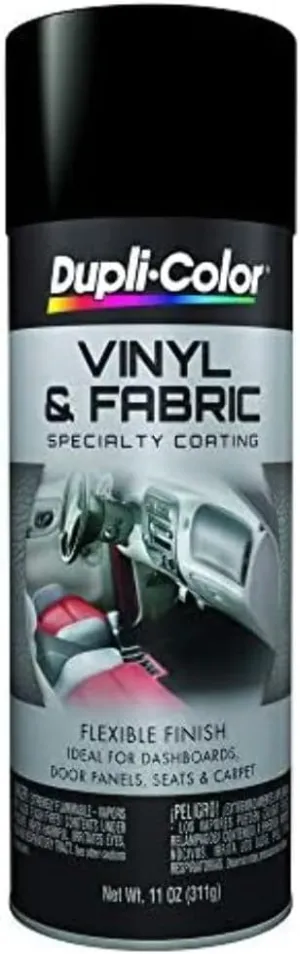 Dupli-Color HVP106 Flat Black Vinyl & Fabric Coating 11 oz. Aerosol (6 PACK)