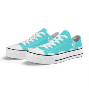 E9 Edition Unisex Classic Low Top Canvas Shoes - White
