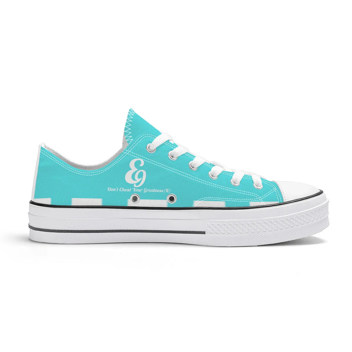 E9 Edition Unisex Classic Low Top Canvas Shoes - White