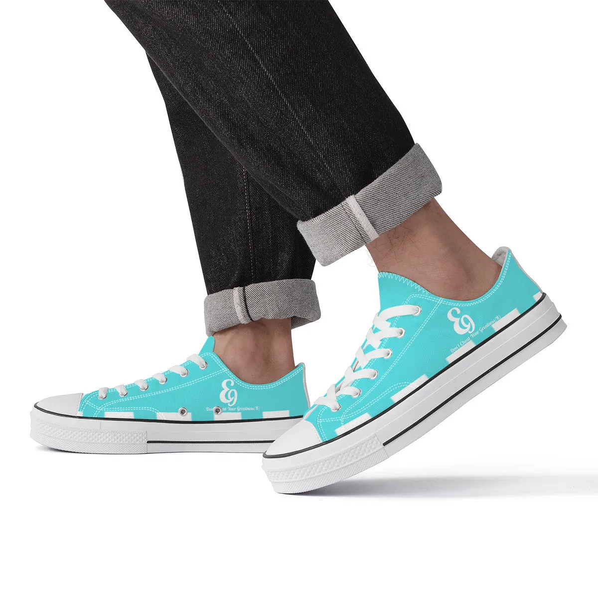 E9 Edition Unisex Classic Low Top Canvas Shoes - White