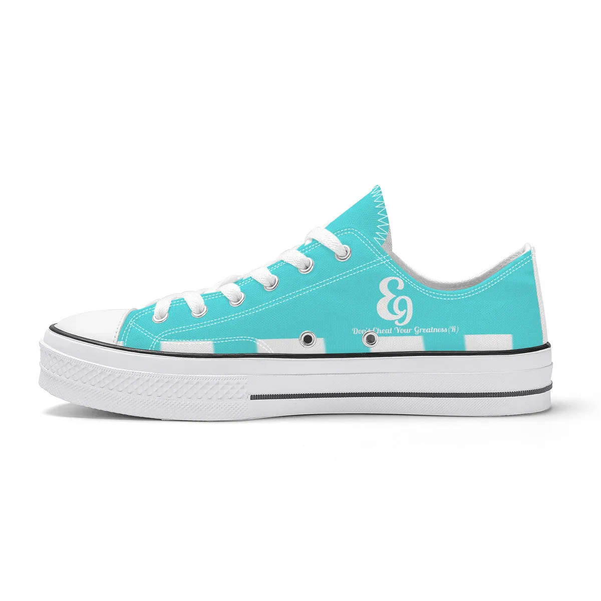 E9 Edition Unisex Classic Low Top Canvas Shoes - White
