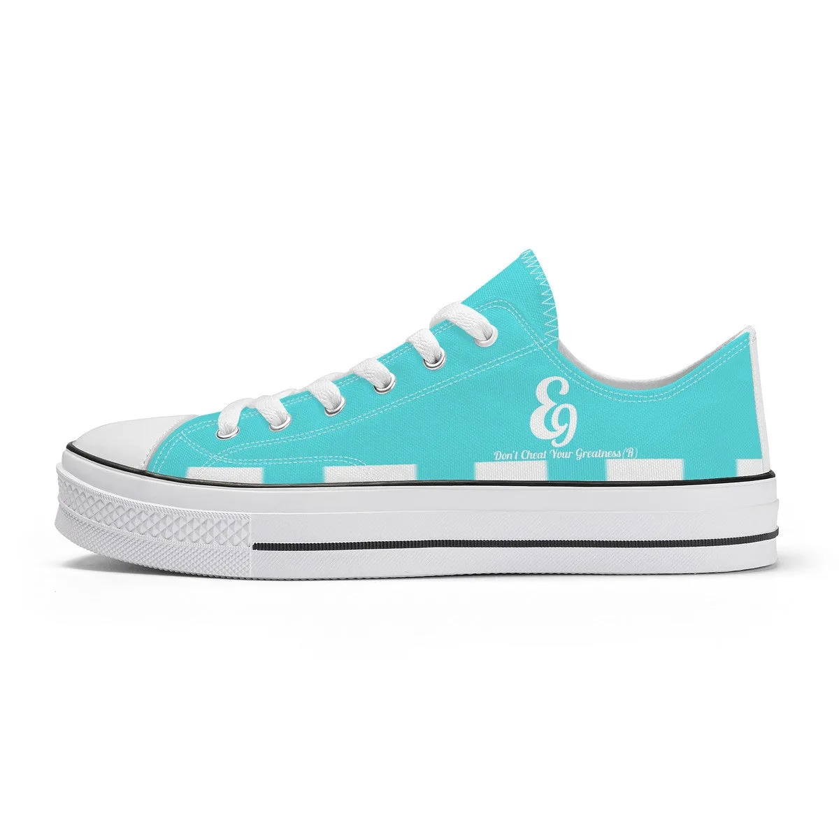 E9 Edition Unisex Classic Low Top Canvas Shoes - White
