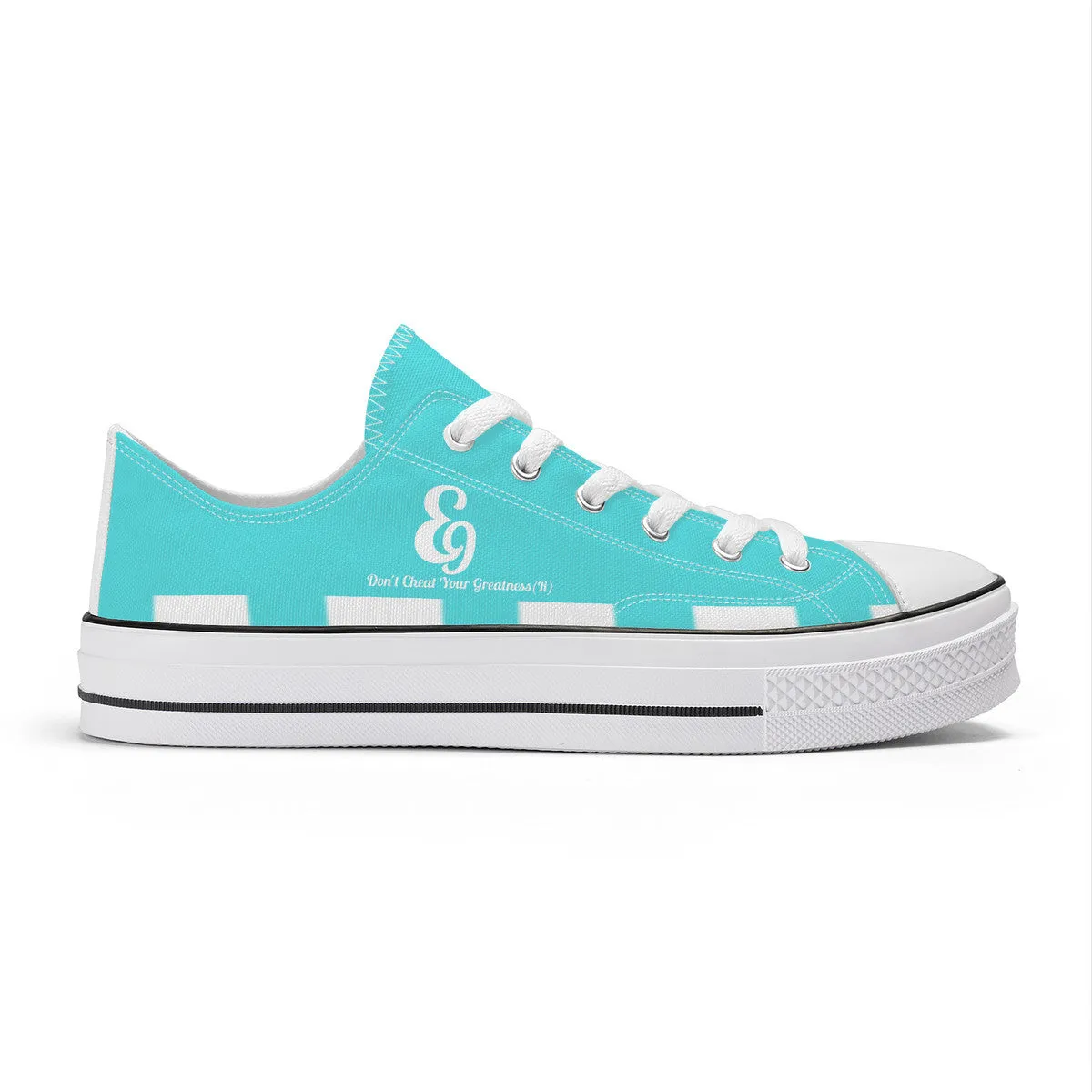 E9 Edition Unisex Classic Low Top Canvas Shoes - White