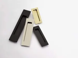 Emtek, Modern Rectangular, Flush Pull, 1-3/4" x 4", Flat Black
