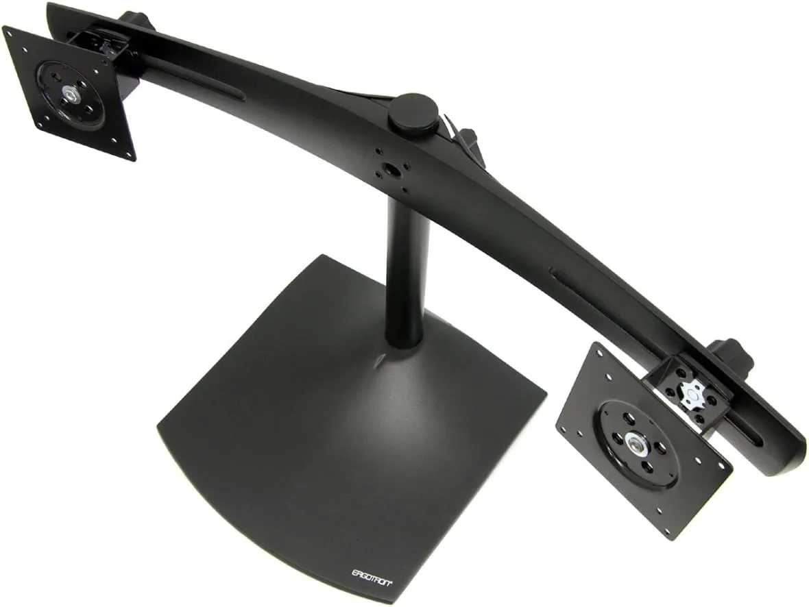 Ergotron 33-322-200 DS100 Dual-Monitor Desk Stand - Up to 62lb - Up to 24 Flat Panel Display - Black by Supernon