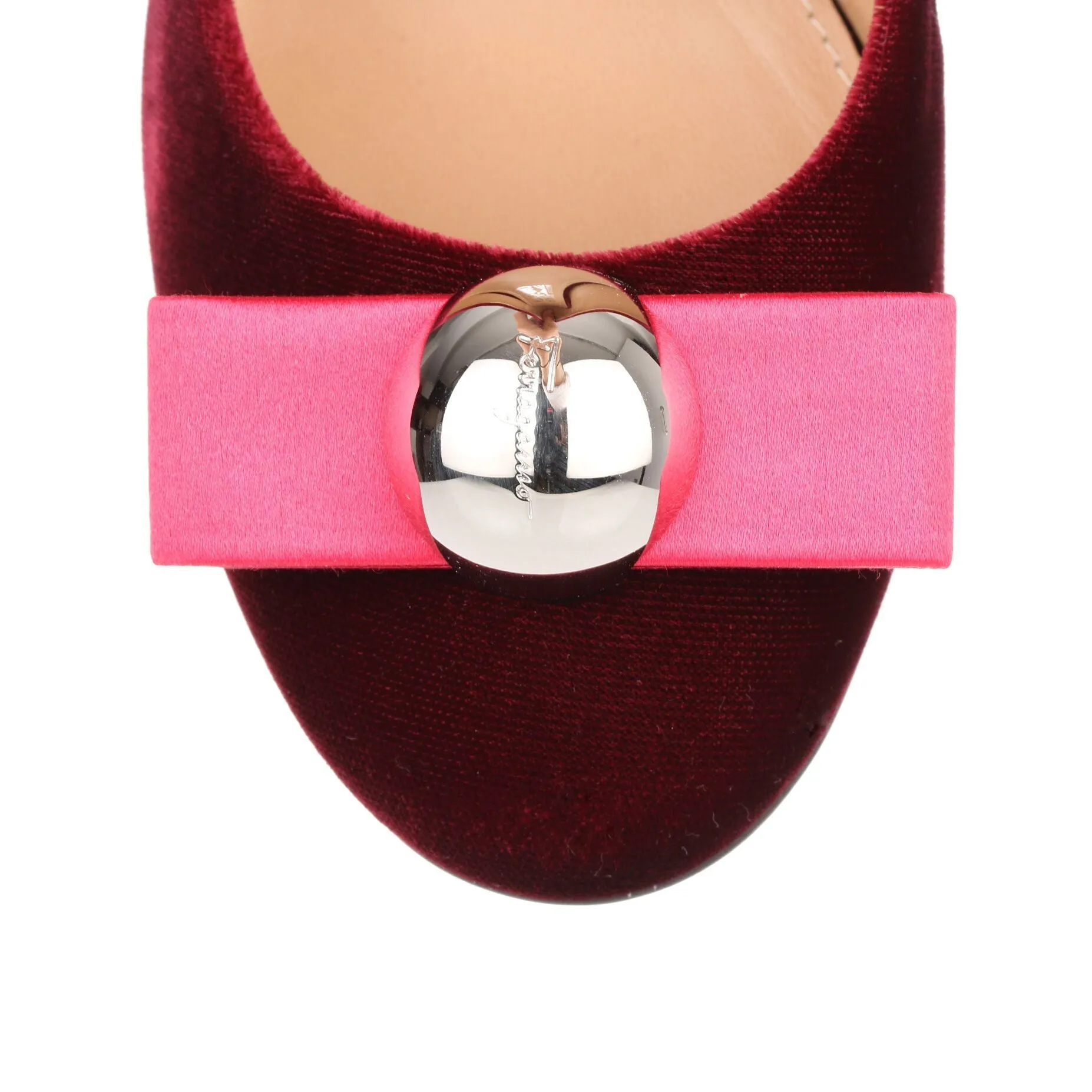 Fiammetta bordeaux velvet pump