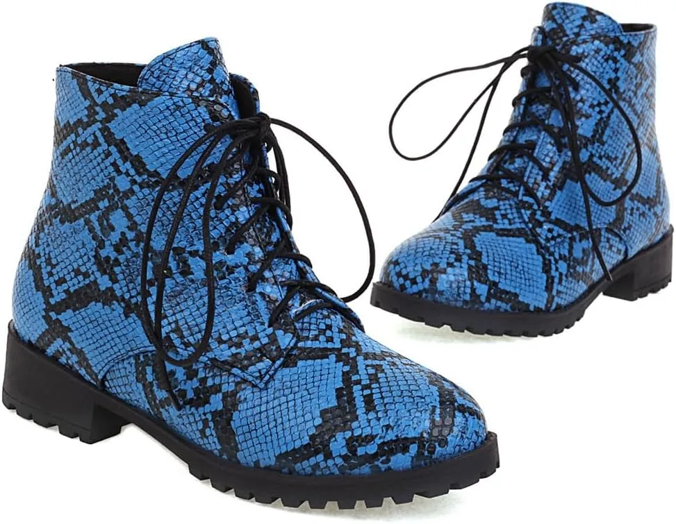Flat Low Heels Lace Up Ankle Boots For Womens Casual Round Toe Suede Winter Dressy Short Booties